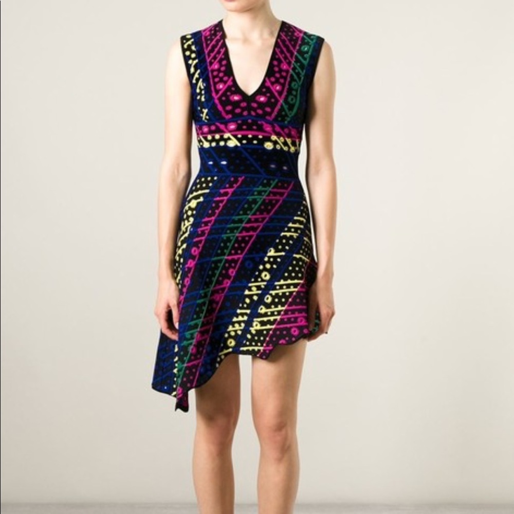 Peter Pilotto Couture Galaxy Asymmetrical Dress